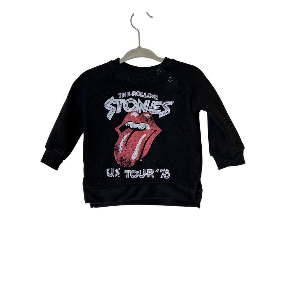 THE ROLLING STONES Unisex Baby US Tour “78” Sweatshirt / Size: 6-9 Months